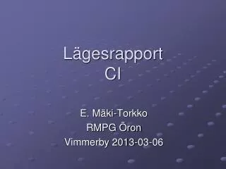 l gesrapport ci