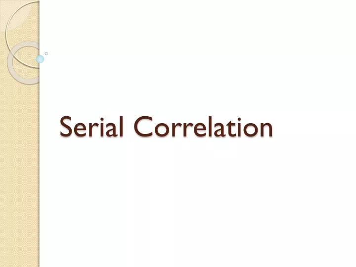 serial correlation