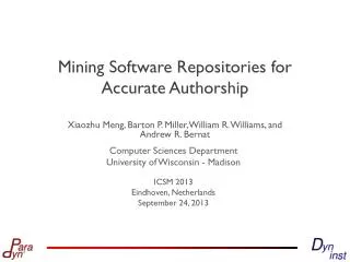 Mining Software Repositories for Accurate Authorship
