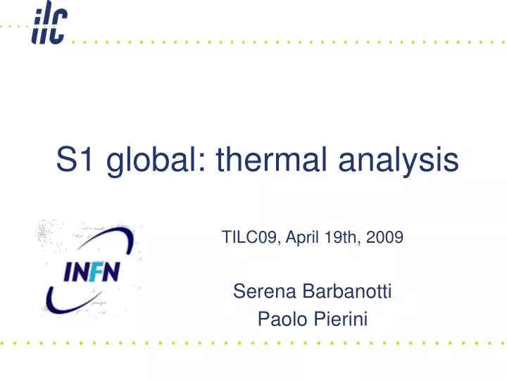 s1 global thermal analysis