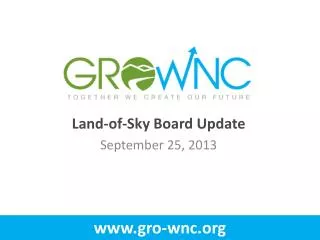 Land-of-Sky Board Update September 25, 2013
