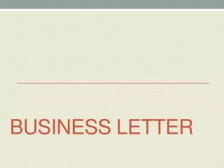 Business Letter