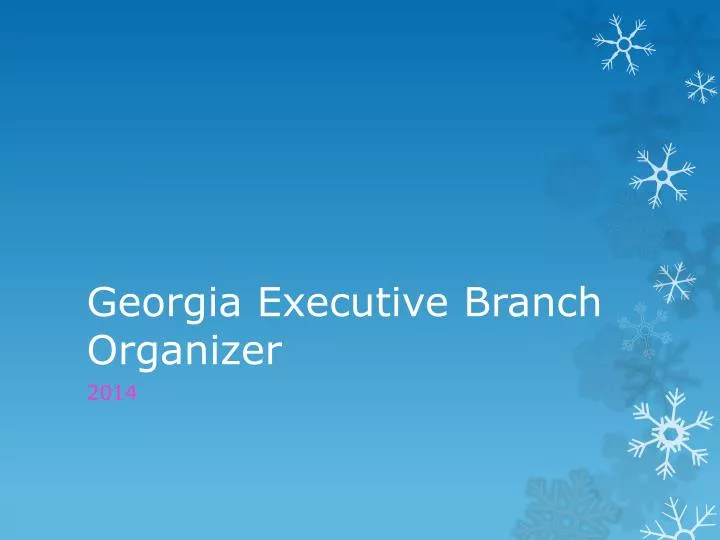 georgia executive branch organizer