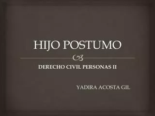 hijo postumo