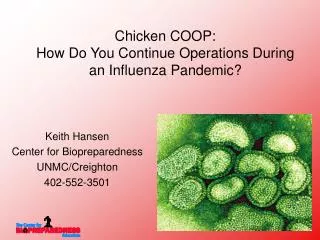 Chicken COOP: How Do You Continue Operations During an Influenza Pandemic?