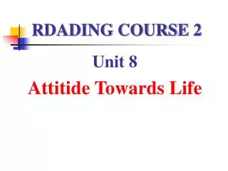 RDADING COURSE 2