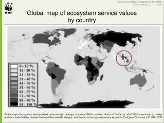 Global map of ecosystem service values by country