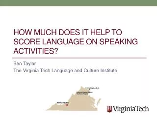 How Much Does It Help to Score Language on Speaking Activities ?