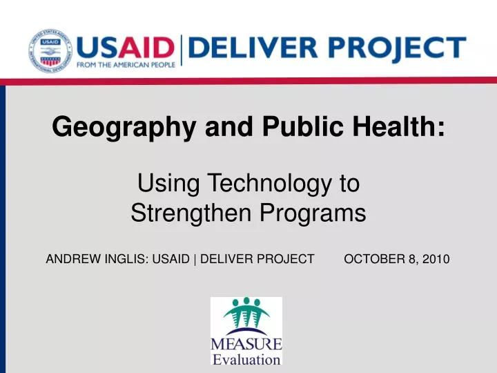geography and public health using technology to strengthen programs