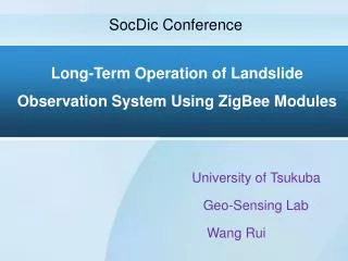 Long-Term Operation of Landslide Observation System Using ZigBee Modules