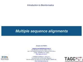 Multiple sequence alignments