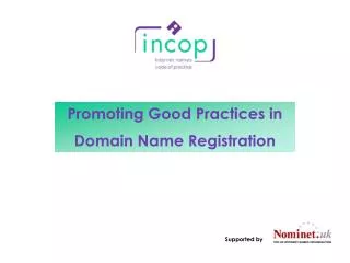 Promoting Good Practices in Domain Name Registration