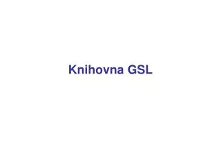 knihovna gsl