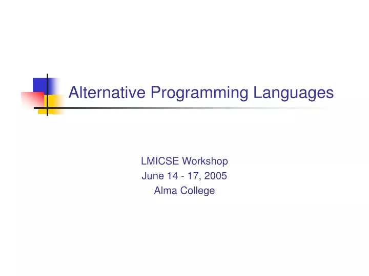 alternative programming languages