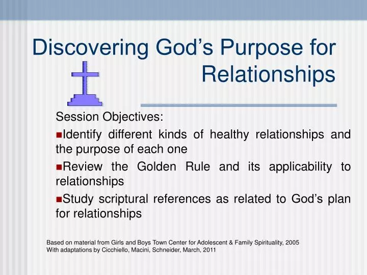 discovering god s purpose for relationships