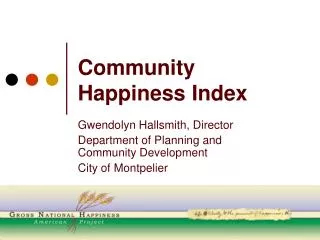 Community Happiness Index