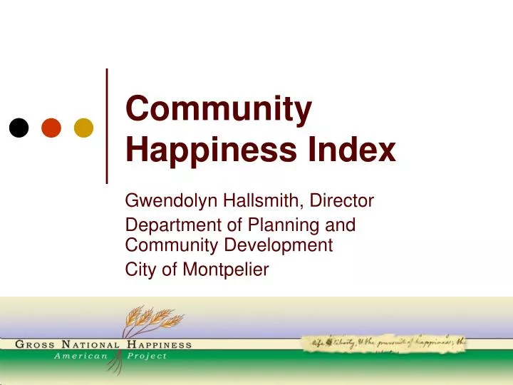 community happiness index