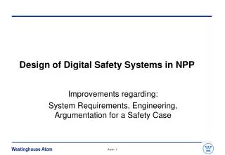 Design of Digital Safety Systems in NPP