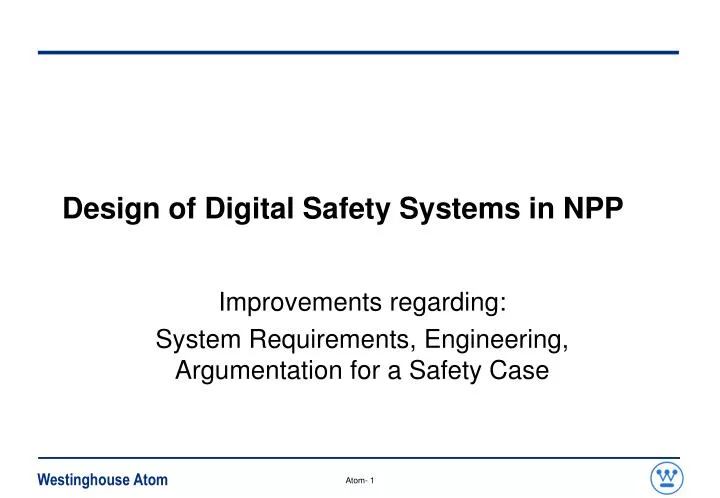 design of digital safety systems in npp