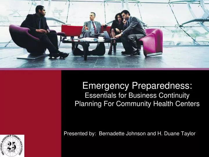 emergency preparedness essentials for business continuity planning for community health centers