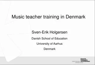 Music teacher training in Denmark
