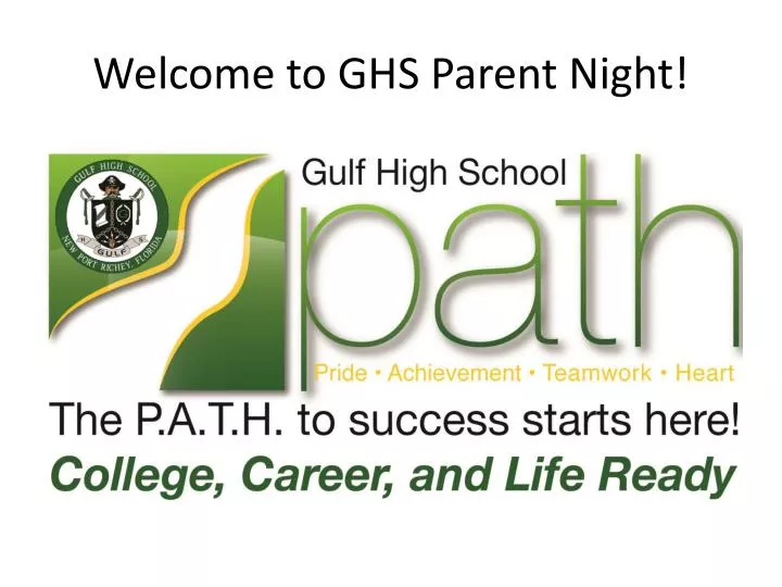 welcome to ghs parent night