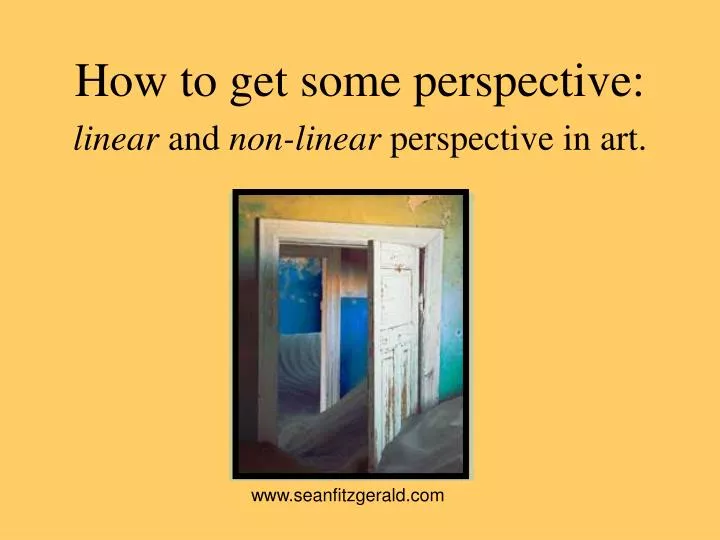 how to get some perspective linear and non linear perspective in art