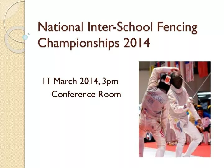 national inter school fencing championships 2014