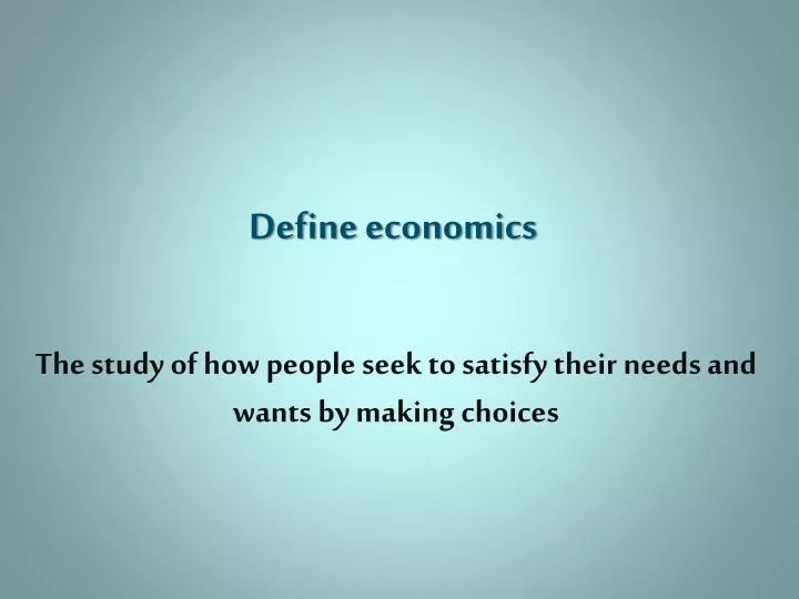 define economics