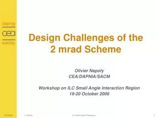 Design Challenges of the 2 mrad Scheme