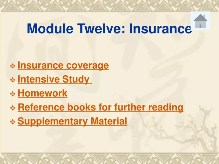 module twelve insurance