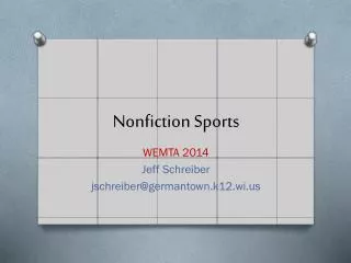 Nonfiction Sports