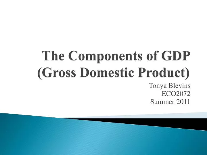 the components of gdp gross domestic product