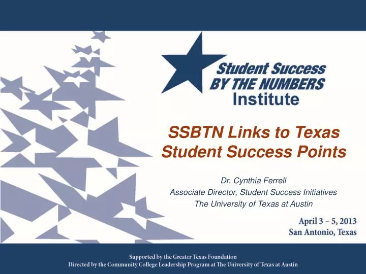 ssbtn links to texas student success points