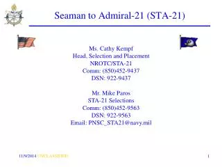 Seaman to Admiral-21 (STA-21)