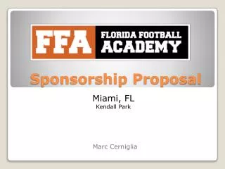 Sponsorship Proposal