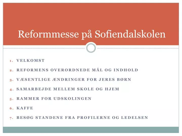 reformmesse p sofiendalskolen