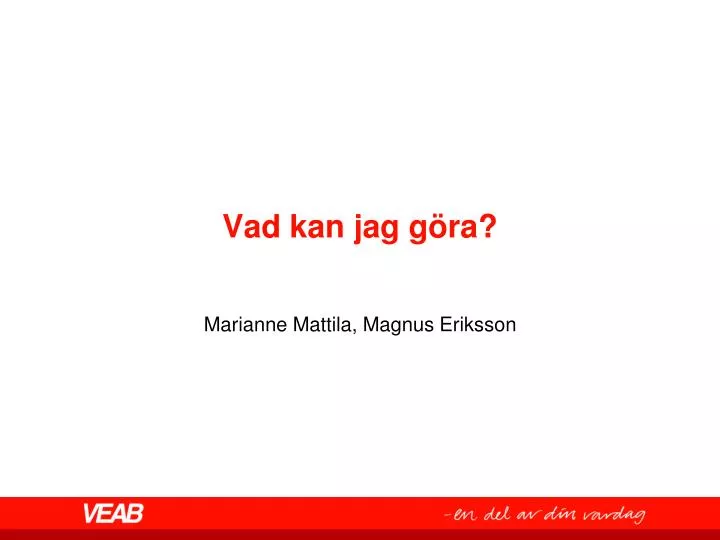 vad kan jag g ra