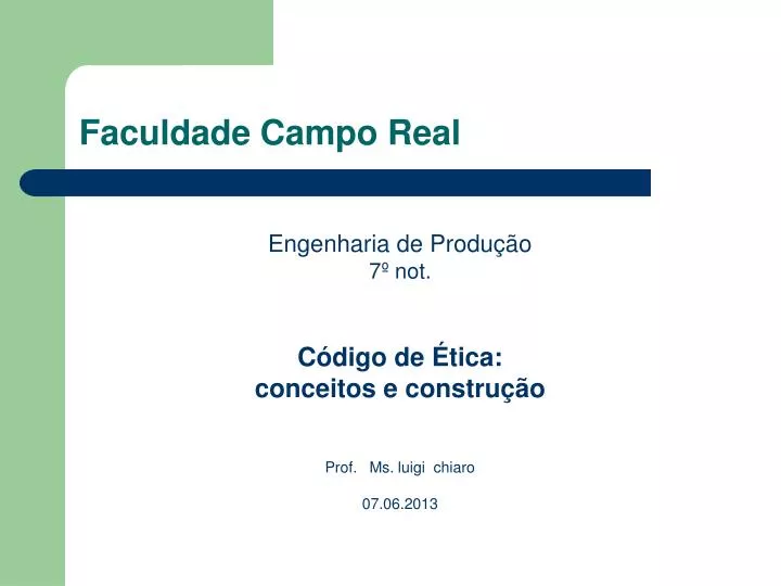 faculdade campo real