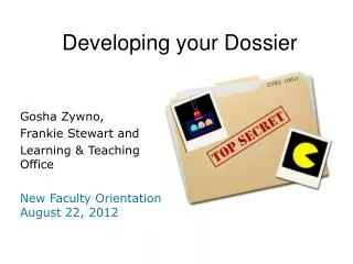 Developing your Dossier