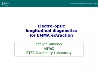 Electro-optic longitudinal diagnostics for EMMA extraction