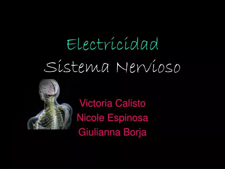 electricidad sistema nervioso