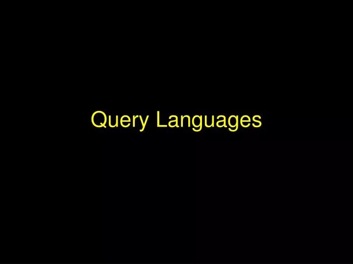 query languages