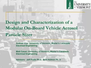 Design and Characterization of a Modular On-Board Vehicle Aerosol Particle Sizer