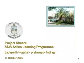 Project Khaedu SMS Action Learning Programme