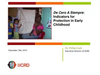 De Cero A Siempre : Indicators for Protection in Early Childhood