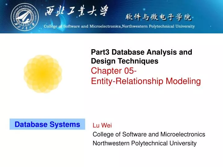 part3 database analysis and design techniques chapter 05 entity relationship modeling