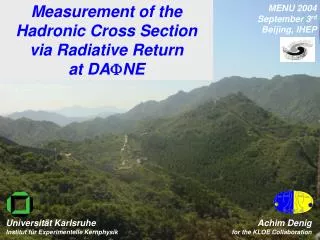 Measurement of the Hadronic Cross Section via Radiative Return at DA F NE