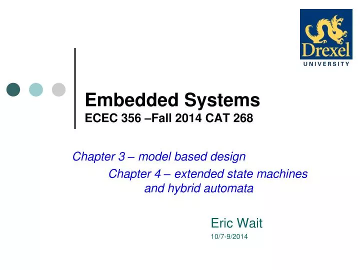 embedded systems ecec 356 fall 2014 cat 268