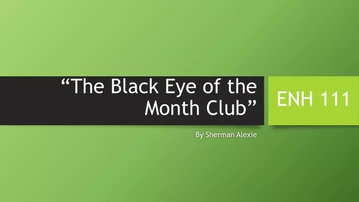 the black eye of the month club